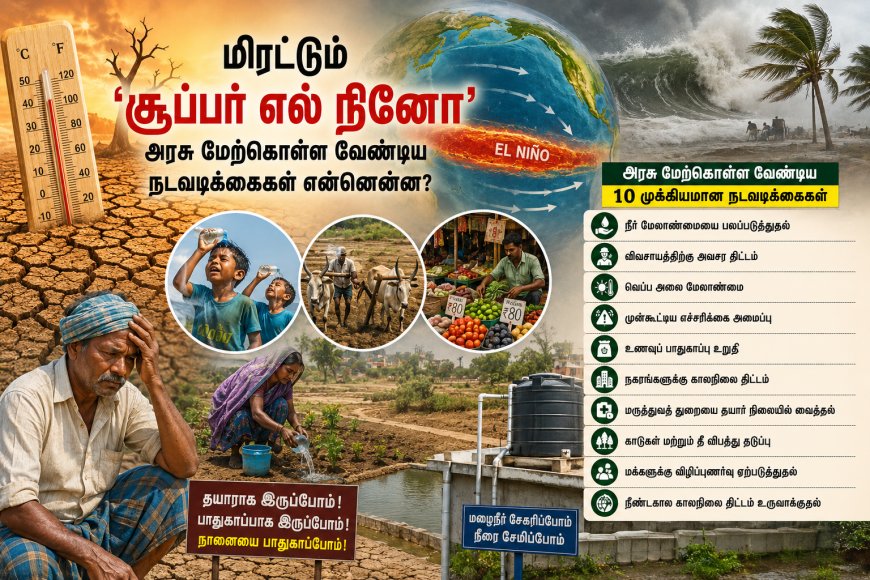 மிரட்டும் 'சூப்பர் எல் நினோ' -  மேற்கொள்ள வேண்டிய நடவடிக்கைகள் என்னென்ன?