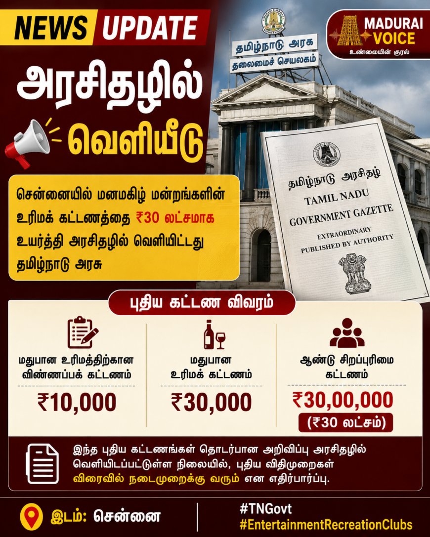 News Update | அரசிதழில் வெளியீடு