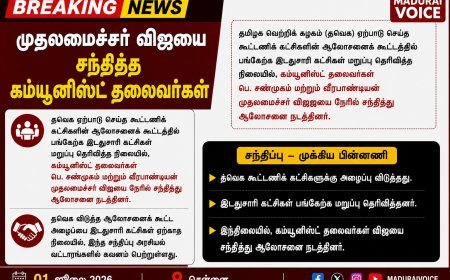 முதலமைச்சர் விஜயை சந்தித்த கம்யூனிஸ்ட் தலைவர்கள்