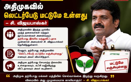 "அதிமுகவில் லெட்டர்பேடு மட்டுமே உள்ளது" – சி. விஜயபாஸ்கர்