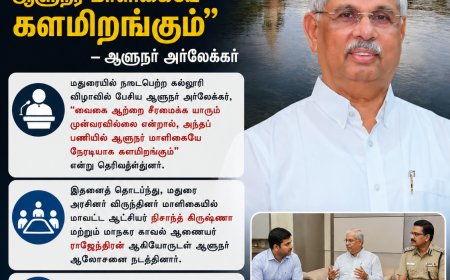 "வைகை ஆற்றை சீரமைக்க யாரும் முன்வரவில்லை என்றால், ஆளுநர் மாளிகையே களமிறங்கும்" – ஆளுநர் அர்லேக்கர்
