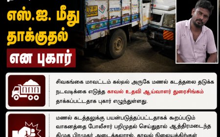 மணல் கடத்தலை தட்டிக்கேட்ட எஸ்.ஐ. மீது தாக்குதல் என புகார்