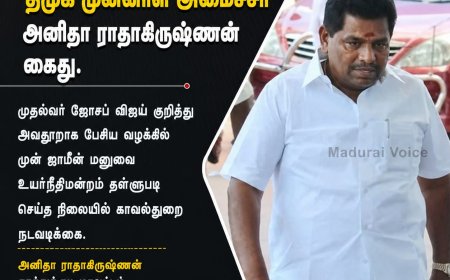 ஆய்வுக்குச் சென்றபோது முன்னாள் அமைச்சர் அனிதா ராதாகிருஷ்ணன் கைது